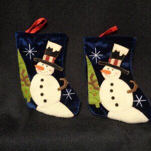 Snowman stocking gift card holders- or small item holders--or decor